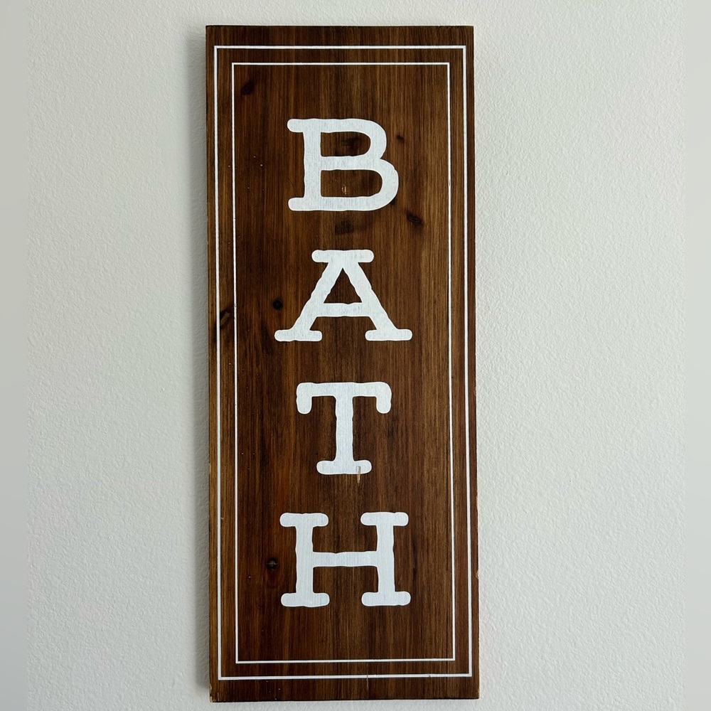 Farmhouse bathroom wall decor